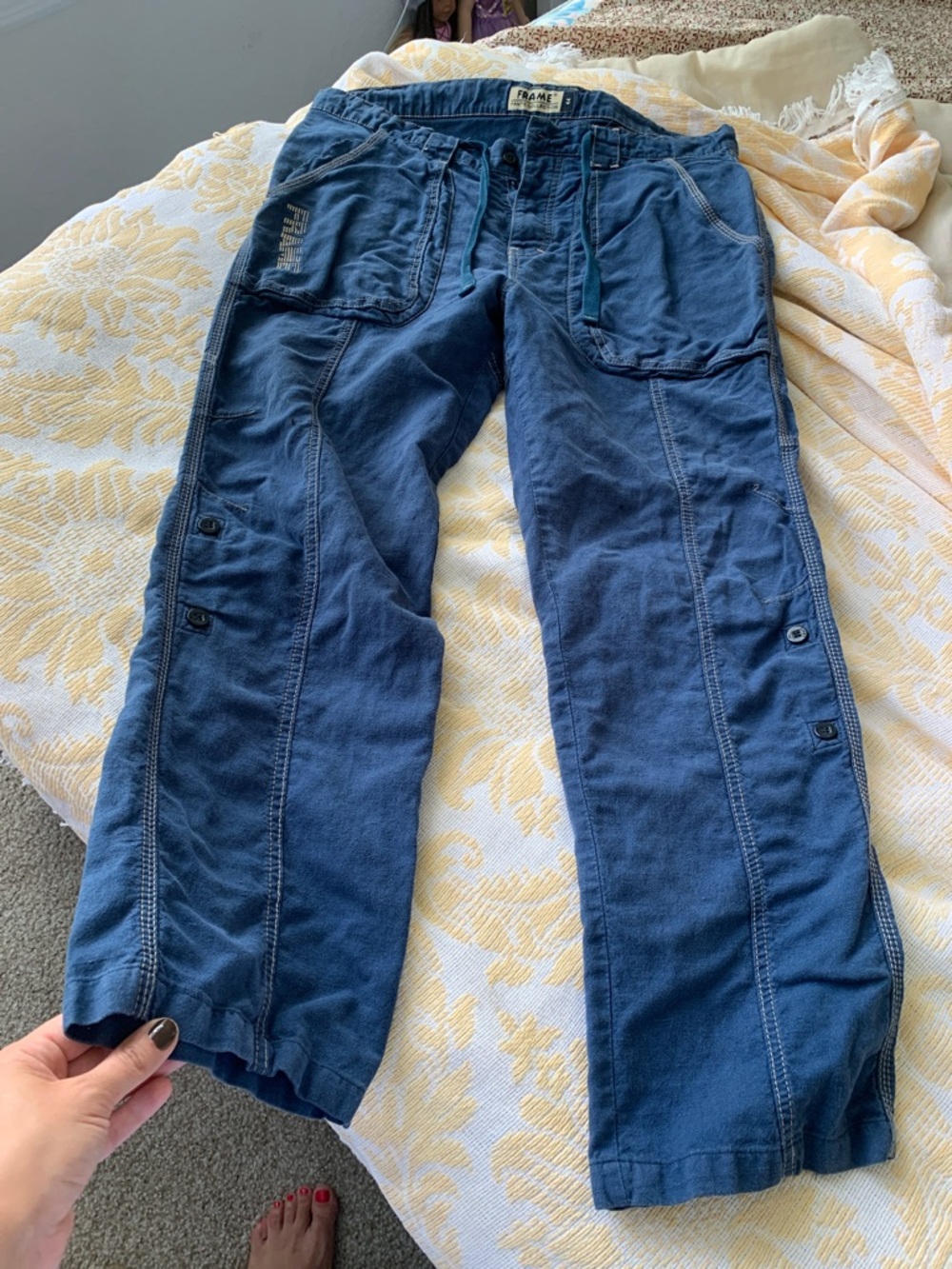 Frame Denim Navy Blue Men's Cargo Pants